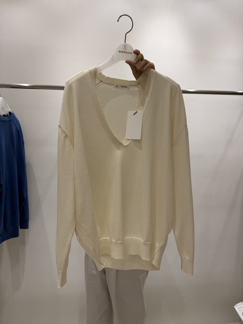 WOOD SAGE東大門直郵女士新款人氣真品職業針織衫V領天絲WOOD SAGE針織衫