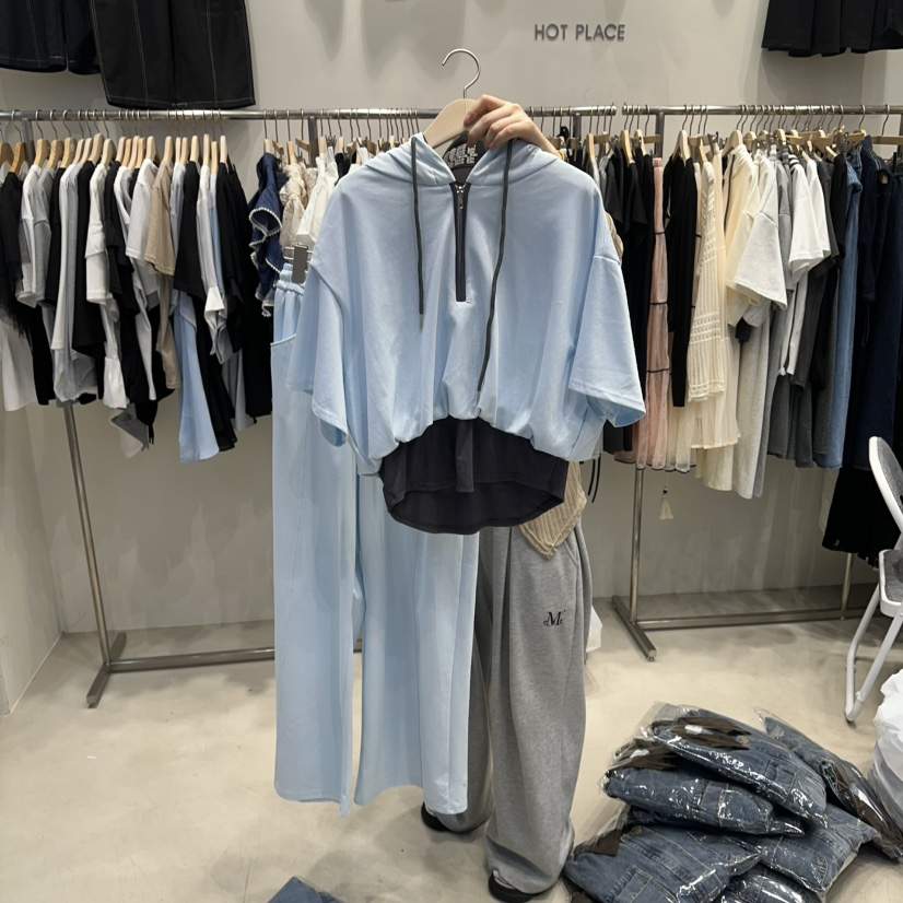 HOT PLACE/DREAM GIRIS/HOT ISSUE韓國直郵女裝新款時尚套裝連帽衫套裝HOT PLACE/DREAM GIRIS/HOT ISSUE套裝