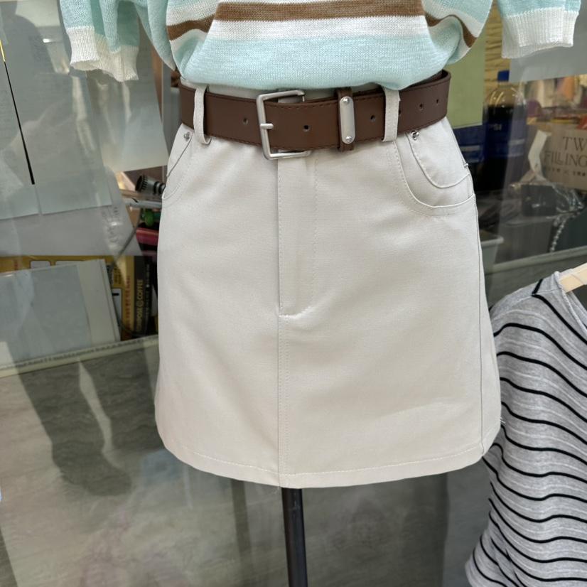 FLYFLY/LULULALLA/LIVE韓國直郵女裝新品時尚短裙含腰帶FLYFLY/LULULALLA/LIVE短裙