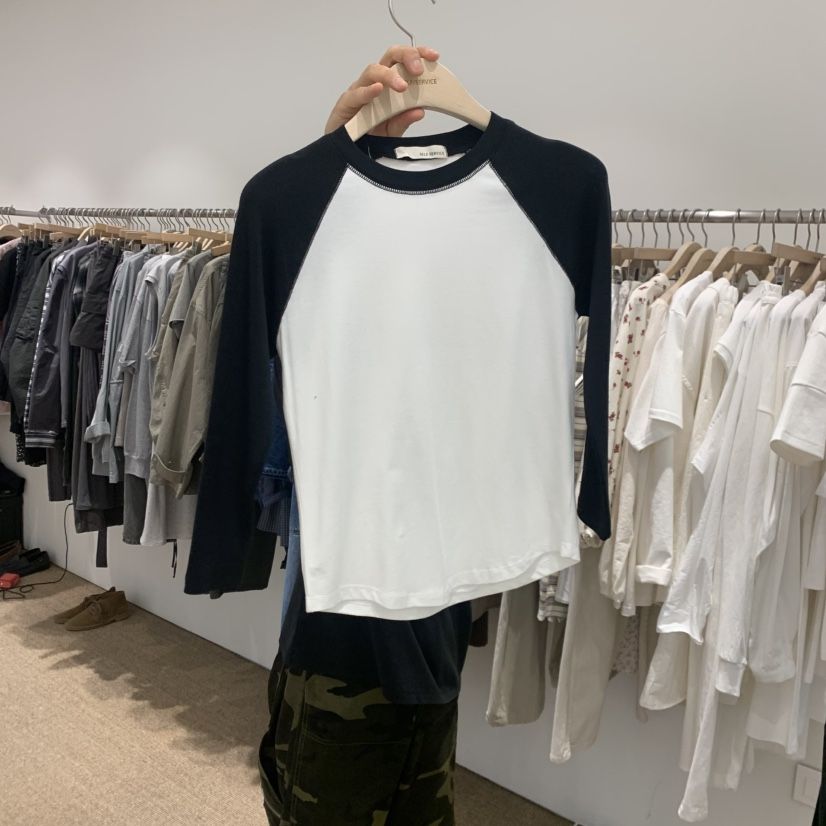 SELF SERVICE東大門實拍女裝新款26春夏人氣長袖T恤插肩袖SELF SERVICE長袖T恤