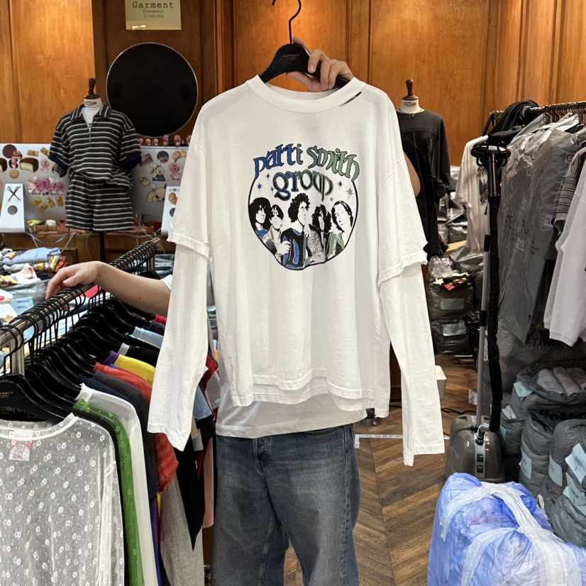 GARMENT-P韓國代購女士新品時尚26春夏人氣長袖T恤假兩件GARMENT長袖T恤