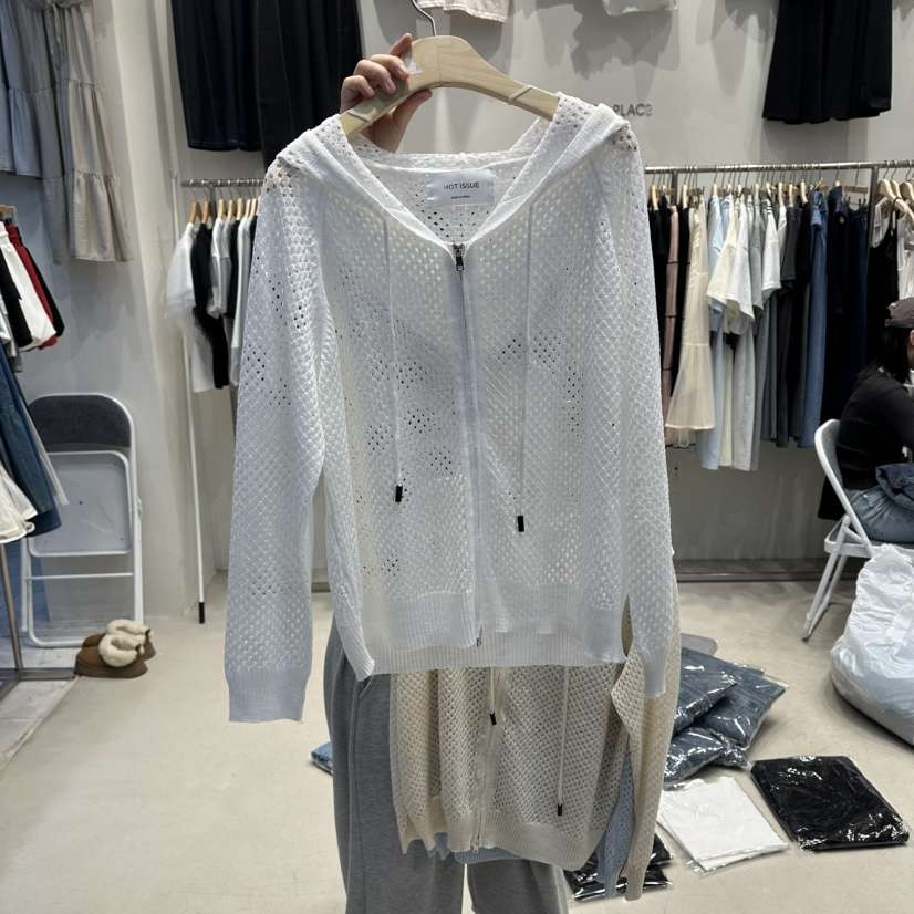 HOT PLACE/DREAM GIRIS/HOT ISSUE東大門代購女裝新款推薦衛衣連帽衫網眼拉鏈HOT PLACE/DREAM GIRIS/HOT ISSUE衛衣