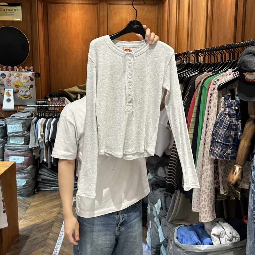 GARMENT-P韓國代購女裝新款職業時尚熱賣休閑人氣長袖T恤GARMENT長袖T恤