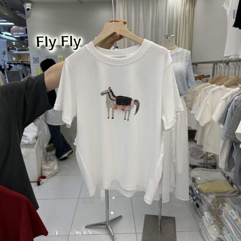 FLYFLY/LULULALLA/LIVE東大門實拍女士新品職業T恤流蘇FLYFLY/LULULALLA/LIVET恤