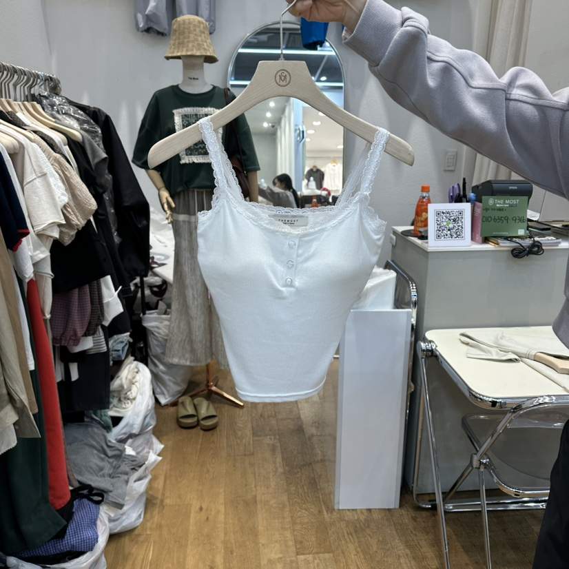 THE MOST-Q東大門代購女裝新品推薦26春夏吊帶背心蕾絲THE MOST吊帶/背心