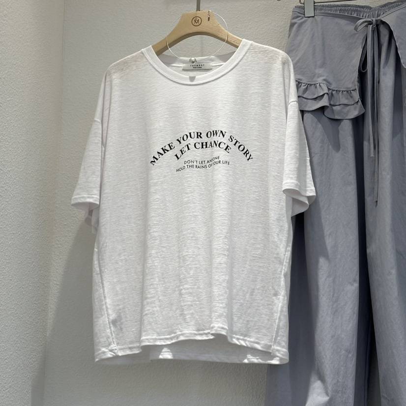 THE MOST-Q韓國直郵女士新款休閑職業熱賣真品T恤亞麻布THE MOSTT恤