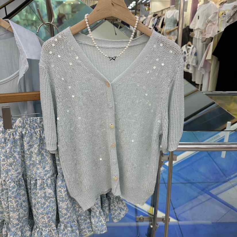 FLYFLY/LULULALLA/LIVE韓國代購女裝新品26春夏針織衫不含項鏈FLYFLY/LULULALLA/LIVE針織衫