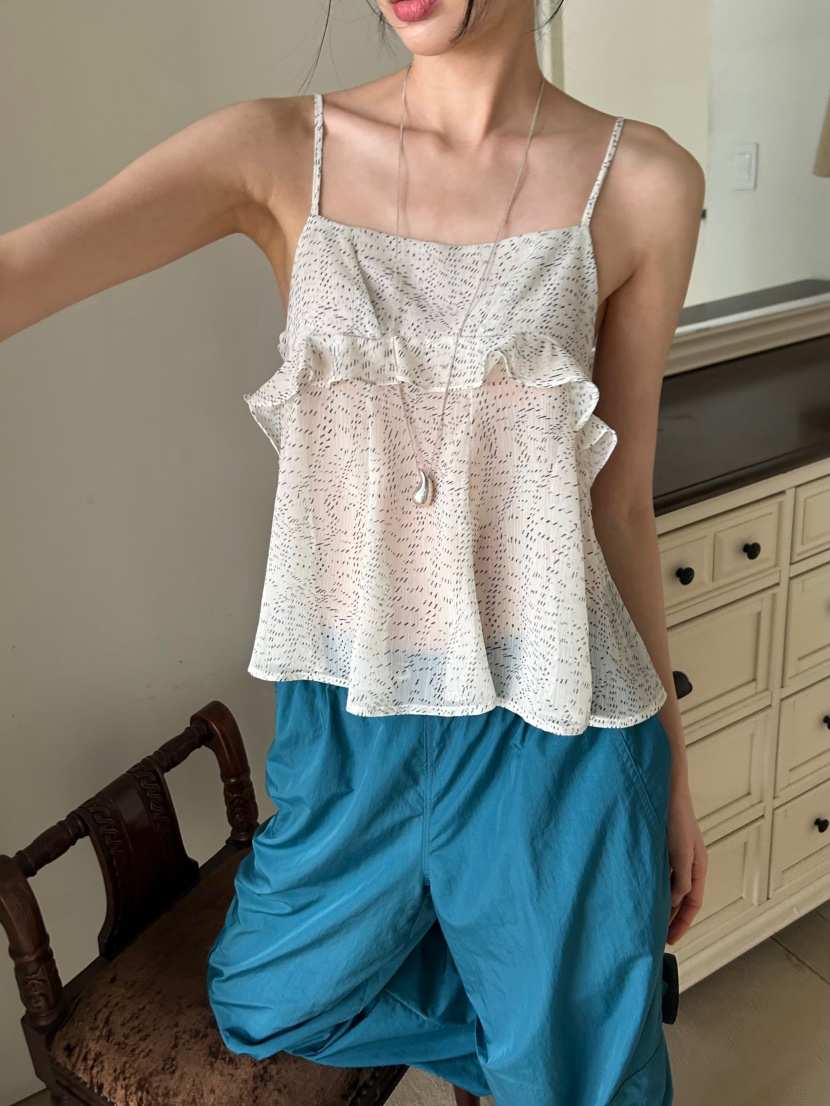 ME MO東大門實拍女裝新款推薦人氣休閑時尚真品吊帶背心ME MO吊帶/背心