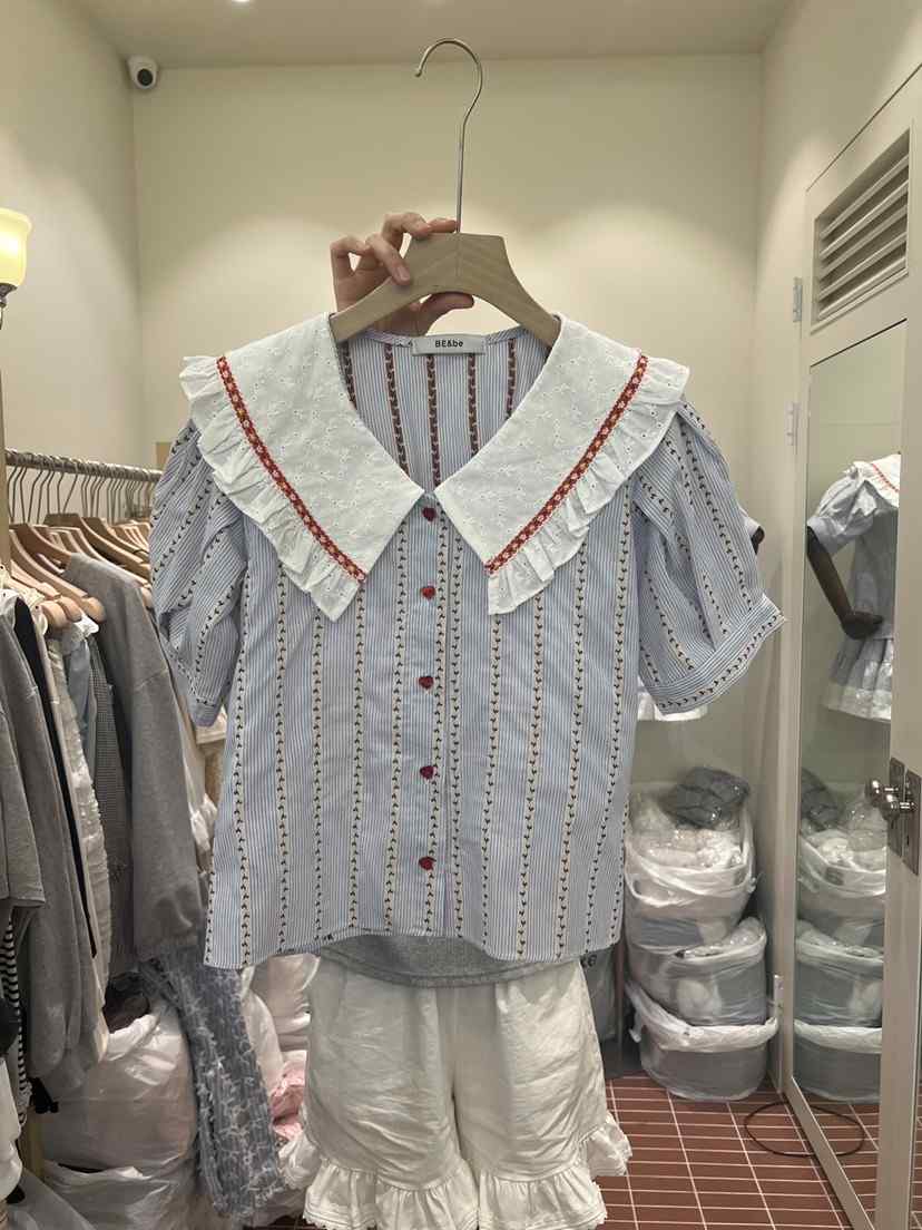 BE&amp;BE東大門實拍女士新品26春夏職業熱賣襯衫蕾絲衫BE&be襯衫/蕾絲衫