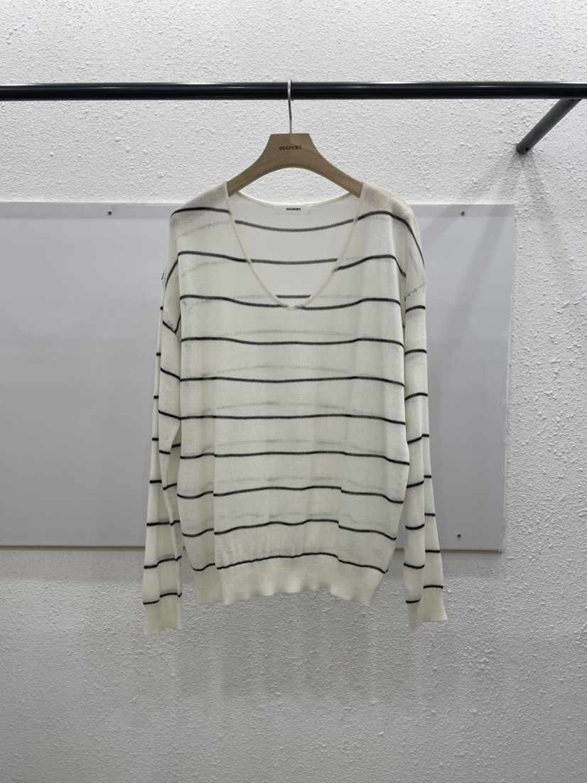 EGGPLANT韓國代購女士新品真品熱賣26春夏時尚針織衫條紋EGGPLANT針織衫