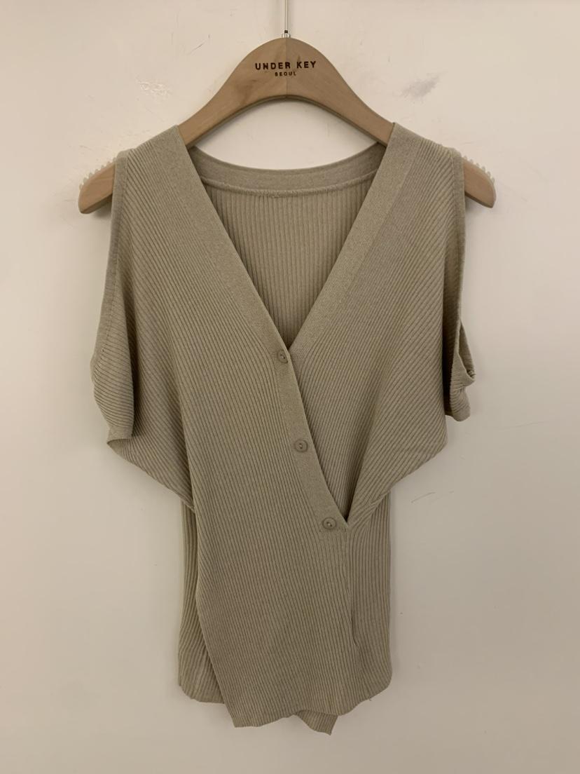 UNDER KEY韓國東大門直郵女士新款人氣針織衫不對稱開衩UNDER KEY針織衫