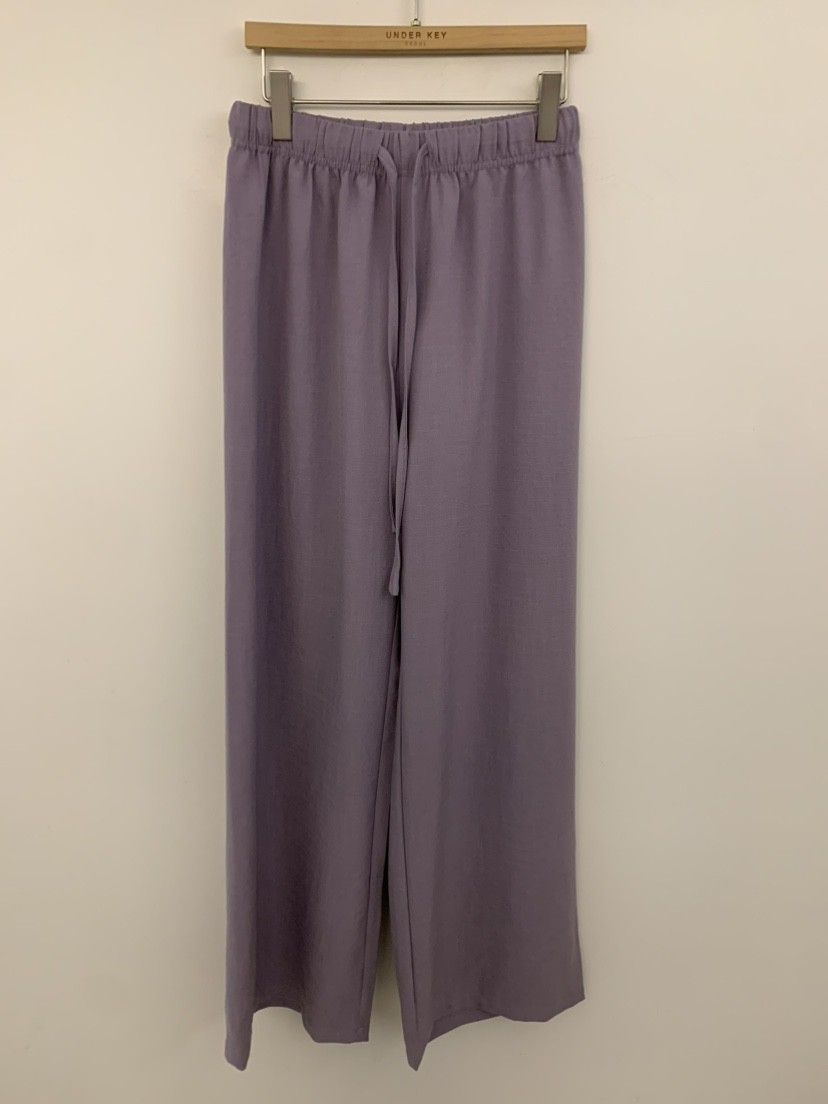 UNDER KEY韓國直郵實拍女裝新品26春夏人氣休閑褲亞麻布UNDER KEY休閑褲