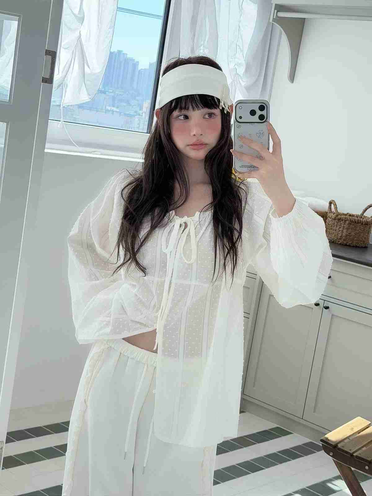 PEETS韓國直郵實拍女裝新品熱賣人氣職業推薦26春夏襯衫蕾絲衫PEETS襯衫/蕾絲衫