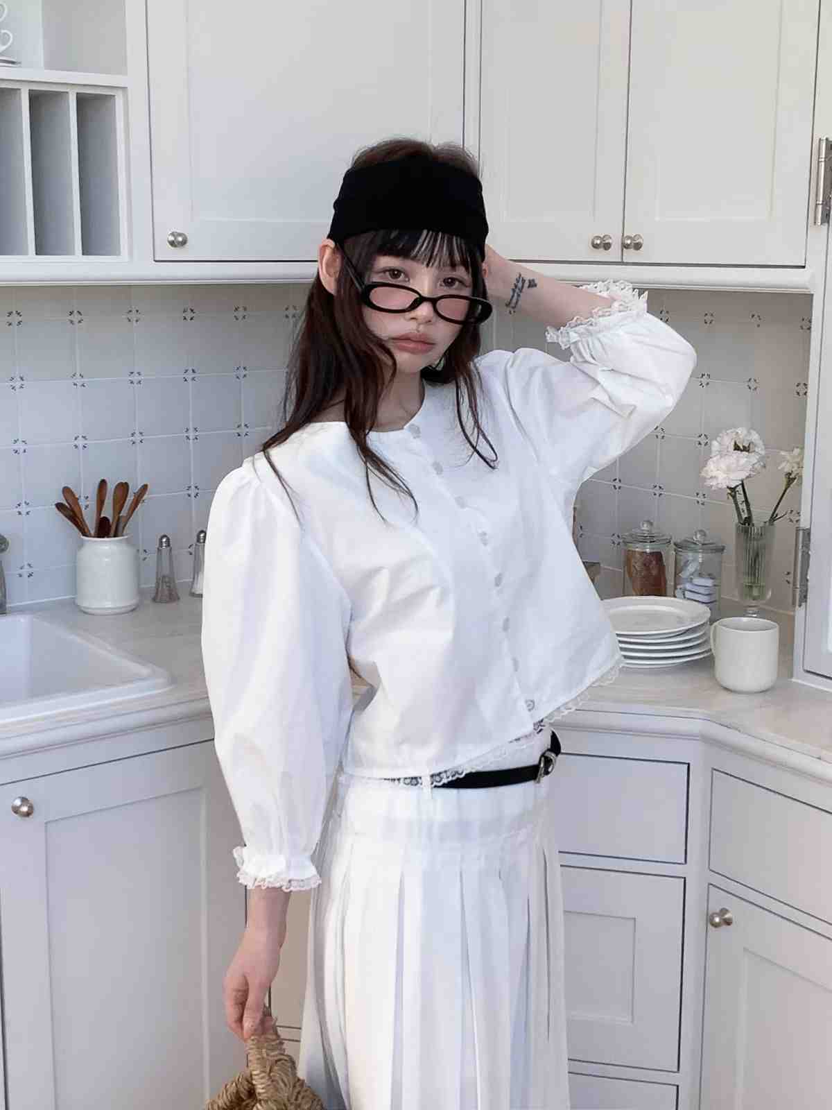 PEETS韓國直郵女裝新款職業時尚26春夏人氣熱賣襯衫蕾絲衫PEETS襯衫/蕾絲衫