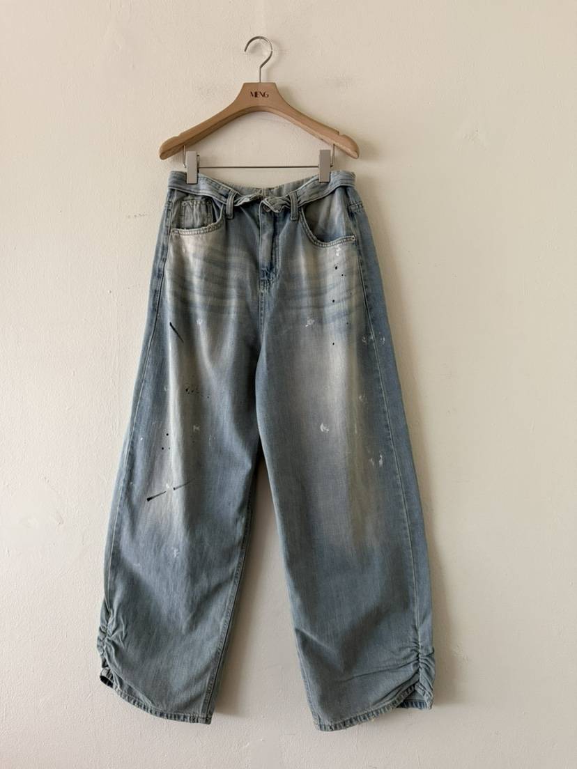 MENG東大門代購女士新品休閑真品人氣推薦26春夏牛仔褲復古MENG牛仔褲