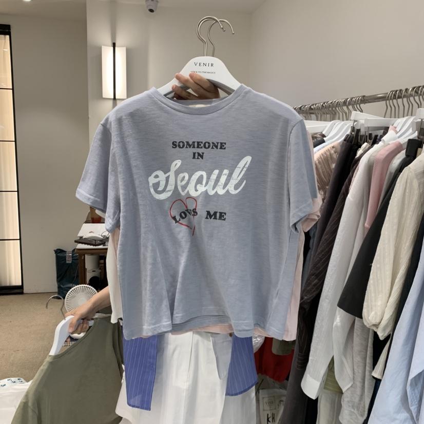 VENIR-a韓國直郵女士新品職業26春夏休閑人氣熱賣推薦T恤VENIR-aT恤