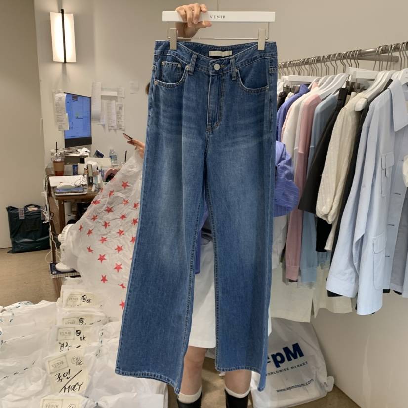 VENIR-a韓國直郵實拍女裝新款休閑推薦時尚人氣熱賣牛仔褲VENIR-a牛仔褲