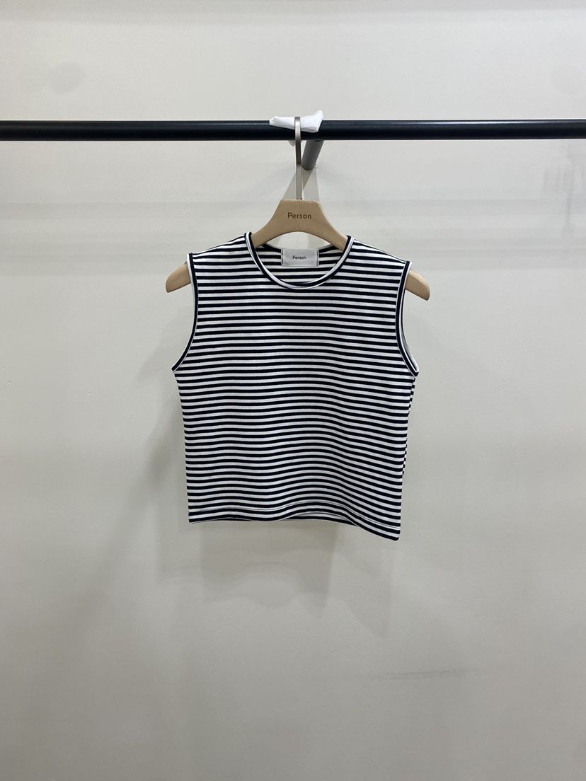 PERSON韓國東大門直郵女士新品時尚職業26春夏吊帶背心條紋PERSON吊帶/背心