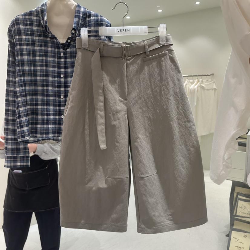 VEREN韓國東大門代購女裝新品時尚26春夏職業熱賣短褲含腰帶VEREN短褲