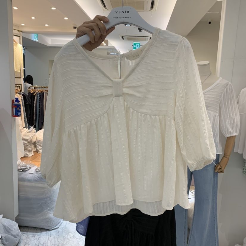 VENIR-a韓國東大門直郵女士新款職業時尚休閑襯衫蕾絲衫VENIR-a襯衫/蕾絲衫