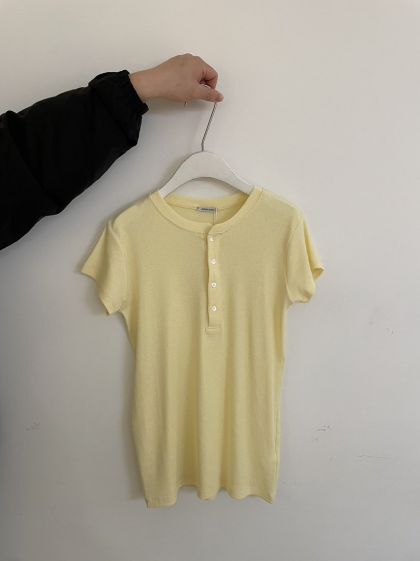 JEONG GAM STUDIOS韓國直郵實拍女士新品休閑人氣T恤紐扣JEONG GAM STUDIOST恤