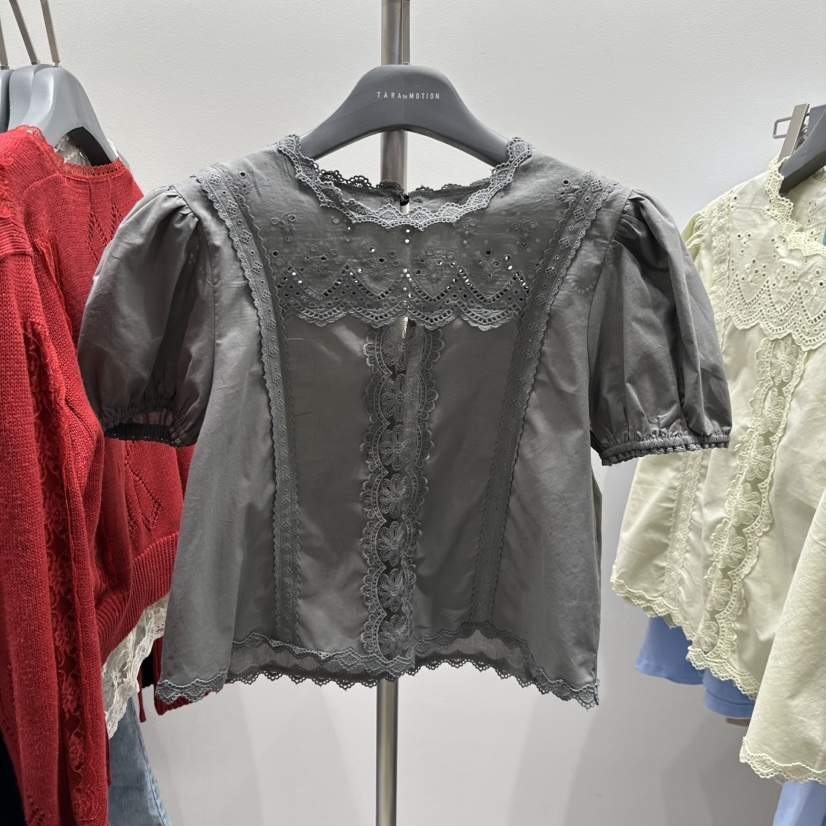 TARABY MOTION韓國直郵女裝新款職業時尚推薦襯衫蕾絲衫TARABY MOTION襯衫/蕾絲衫