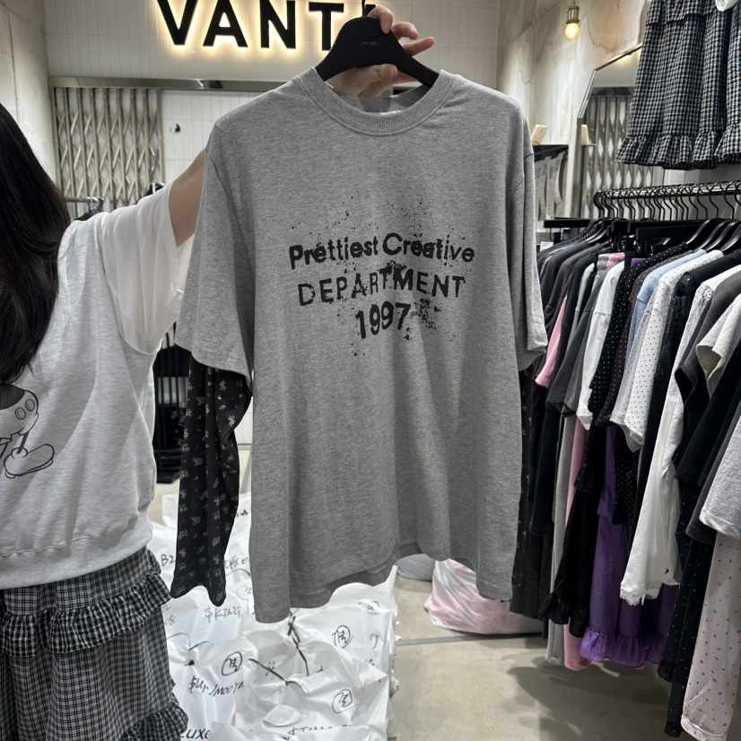 VANTA韓國直郵女裝新品26春夏休閑推薦人氣職業時尚長袖T恤VANTA長袖T恤