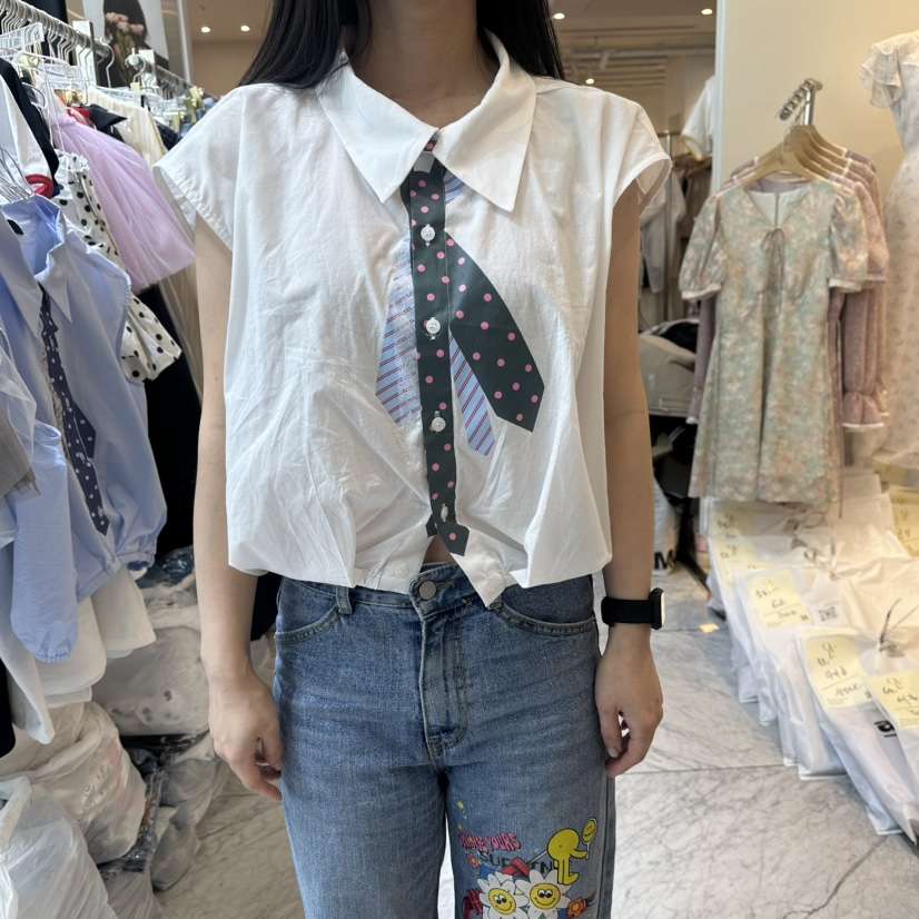 CHEAP-CHIC韓國東大門代購女士新款推薦人氣襯衫蕾絲衫系帶CHEAP-CHIC/CHARLES THE SECOND襯衫/蕾絲衫