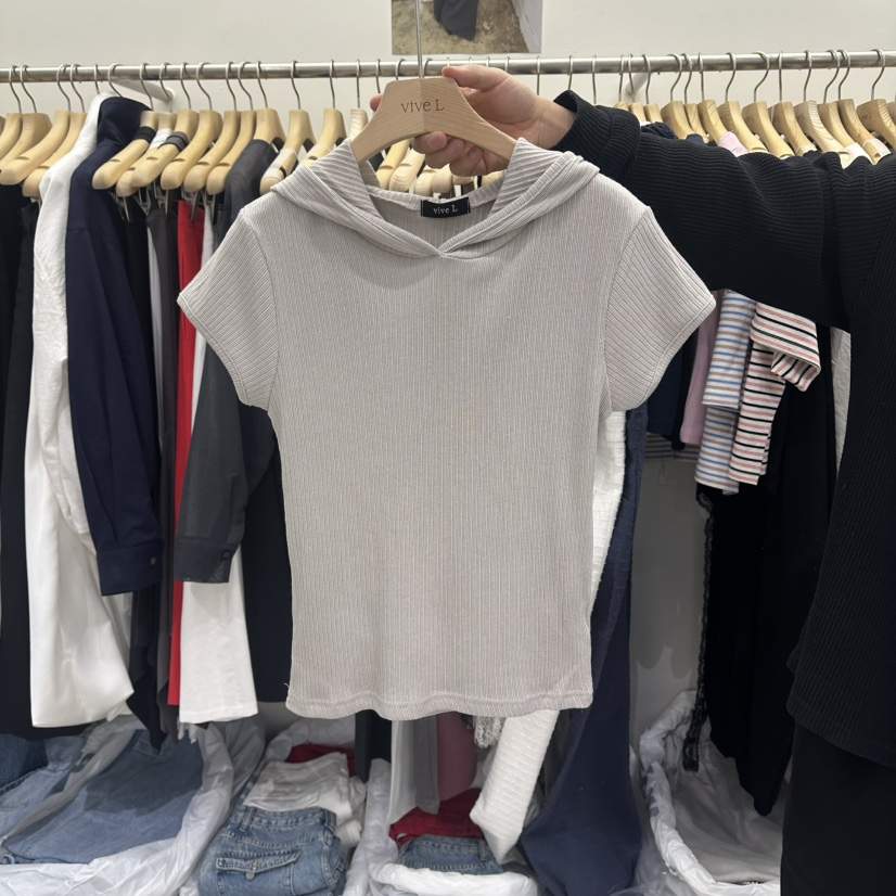 VIVEL韓國東大門代購女裝新款時尚職業26春夏休閑T恤羅紋VIVELT恤