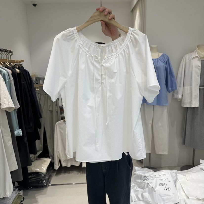 IRVINE韓國東大門直郵女裝新款職業推薦休閑26春夏襯衫蕾絲衫IRVINE襯衫/蕾絲衫