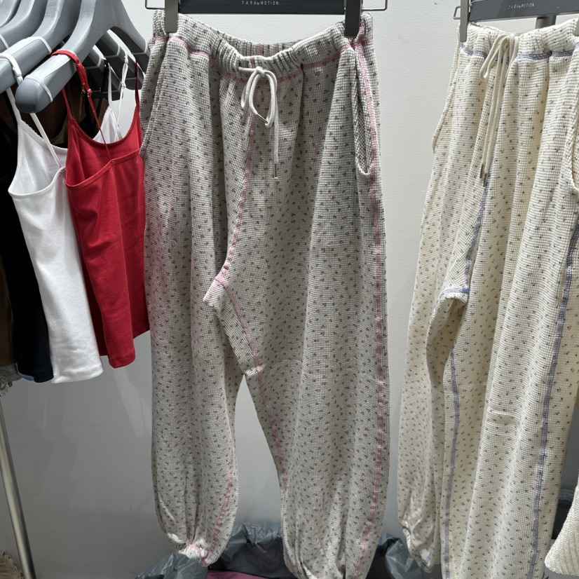 TARABY MOTION韓國直郵女裝新品職業推薦時尚休閑褲華夫格TARABY MOTION休閑褲