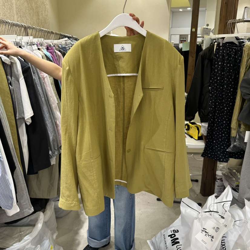 REFLAT韓國直郵女士新品26春夏時尚休閑推薦人氣夾克亞麻REFLAT夾克