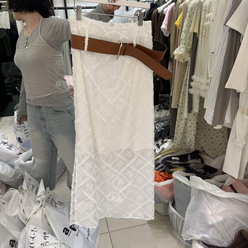 EGG IS韓國直郵女士新品職業時尚26春夏推薦熱賣長裙含腰帶EGG IS長裙