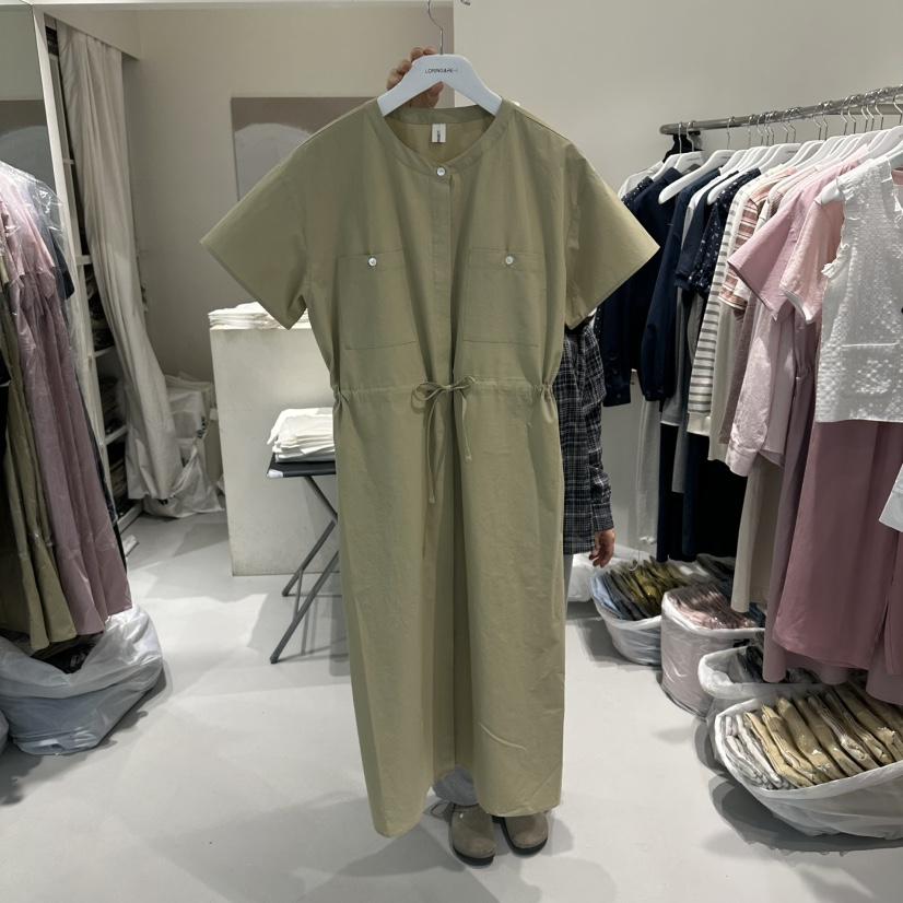 LORING RE I韓國東大門直郵女士新款26春夏職業休閑連衣裙LORING RE-I/BARE連衣裙