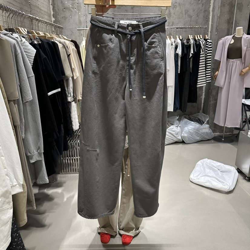 JUNI韓國直郵實拍女裝新品26春夏熱賣時尚人氣休閑褲含腰繩my juni休閑褲