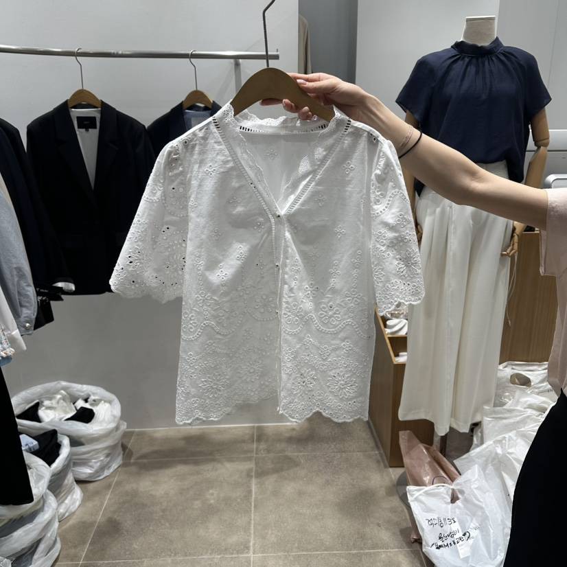 ENVY韓國東大門代購女士新款職業26春夏人氣休閑襯衫蕾絲衫ENVY襯衫/蕾絲衫