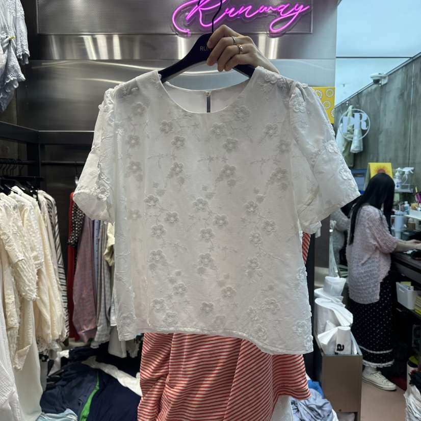 RUNWAY-런웨이韓國直郵女裝新款推薦熱賣26春夏襯衫蕾絲衫RUNWAY襯衫/蕾絲衫