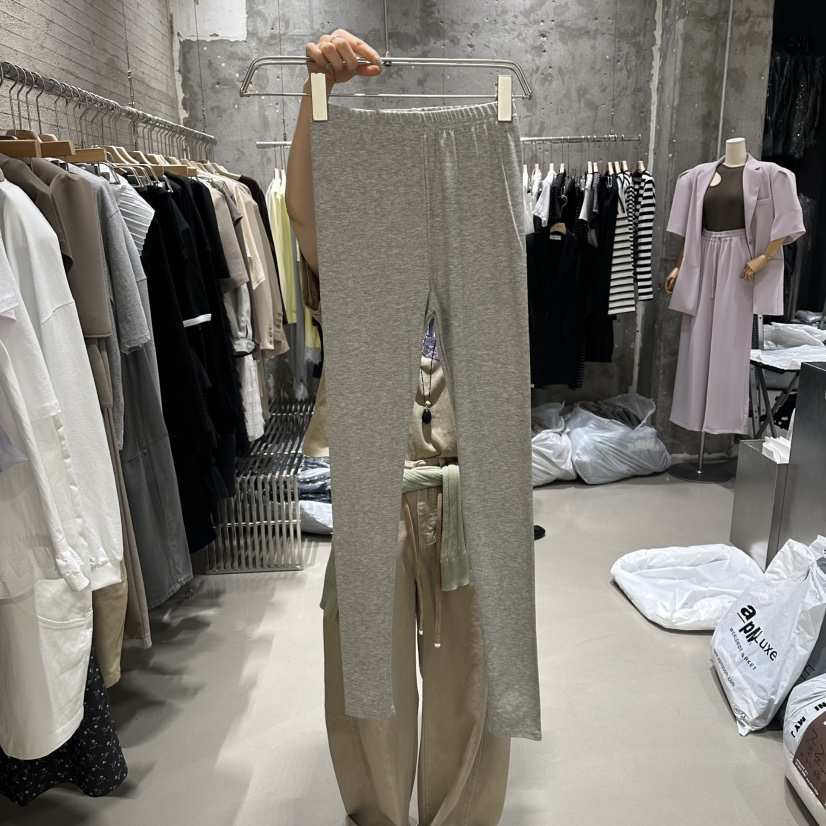 JUNI韓國直郵女裝新品休閑熱賣人氣打底褲鯊魚褲緊身褲羅紋my juni打底褲/鯊魚褲