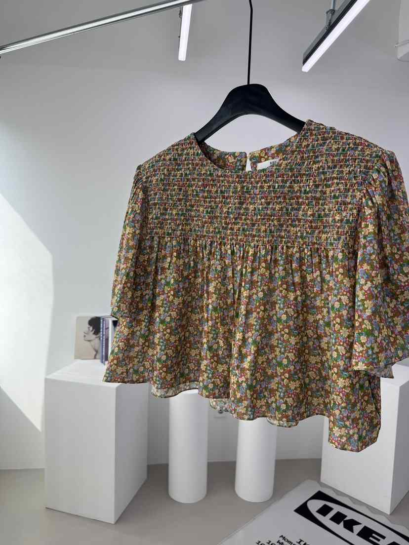 RED-A韓國代購女士新品休閑人氣職業26春夏襯衫蕾絲衫花朵RED-A襯衫/蕾絲衫