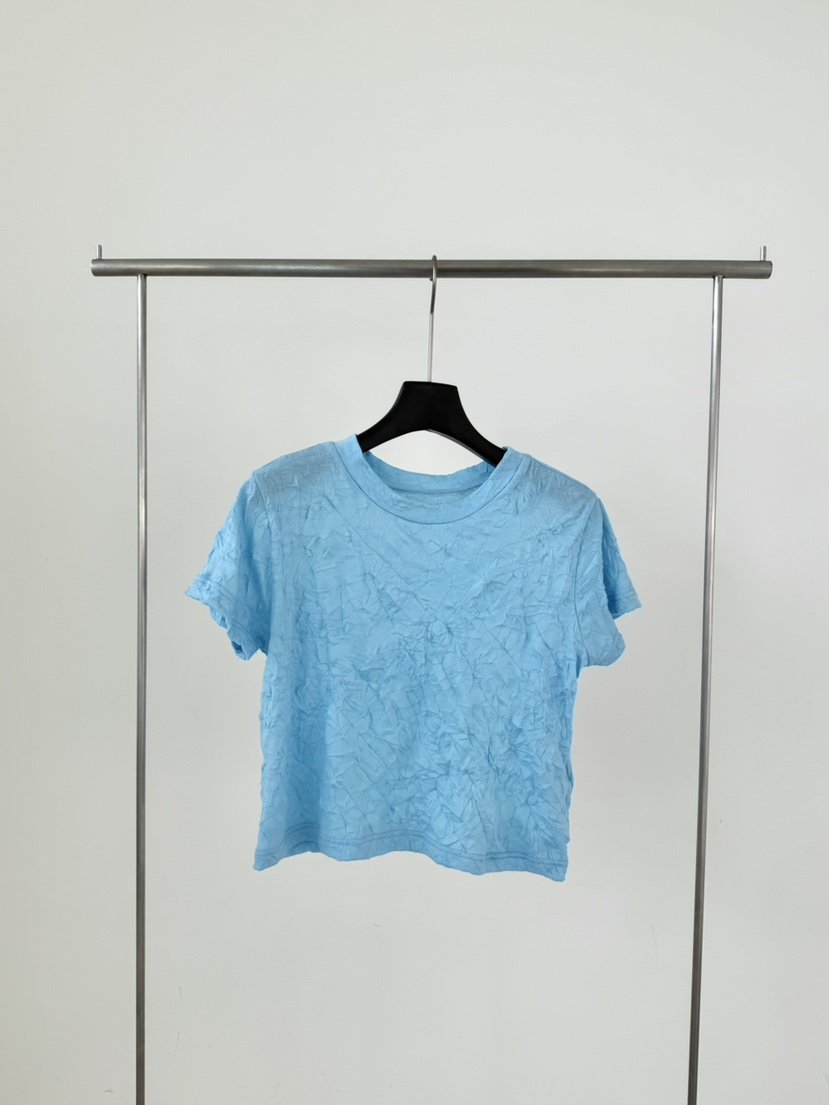 LE AVE韓國直郵實拍女士新品休閑26春夏熱賣推薦T恤褶皺LE AVET恤