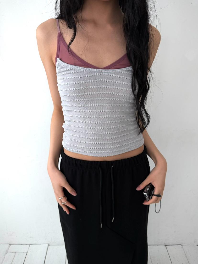 AWESOMESAUCE韓國直郵實拍女士新品時尚26春夏職業吊帶背心AWESOME SAUCE吊帶/背心