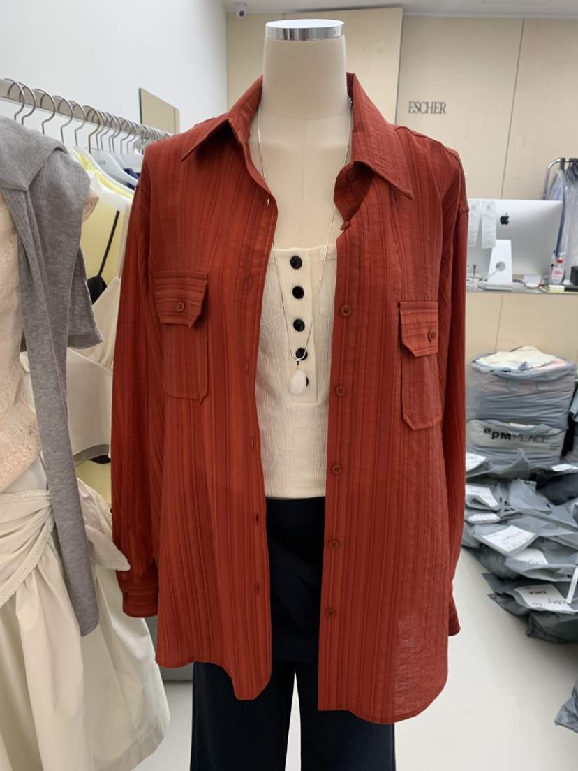 ESCHER韓國東大門代購女裝新品推薦熱賣休閑襯衫蕾絲衫刺繡ESCHER襯衫/蕾絲衫