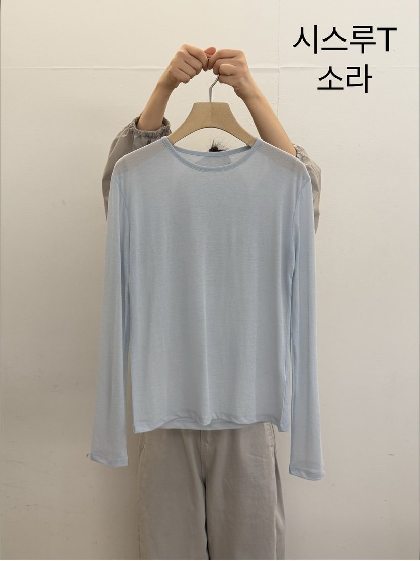 TAUPE韓國代購女裝新款職業26春夏休閑熱賣推薦長袖T恤透明TAUPE長袖T恤