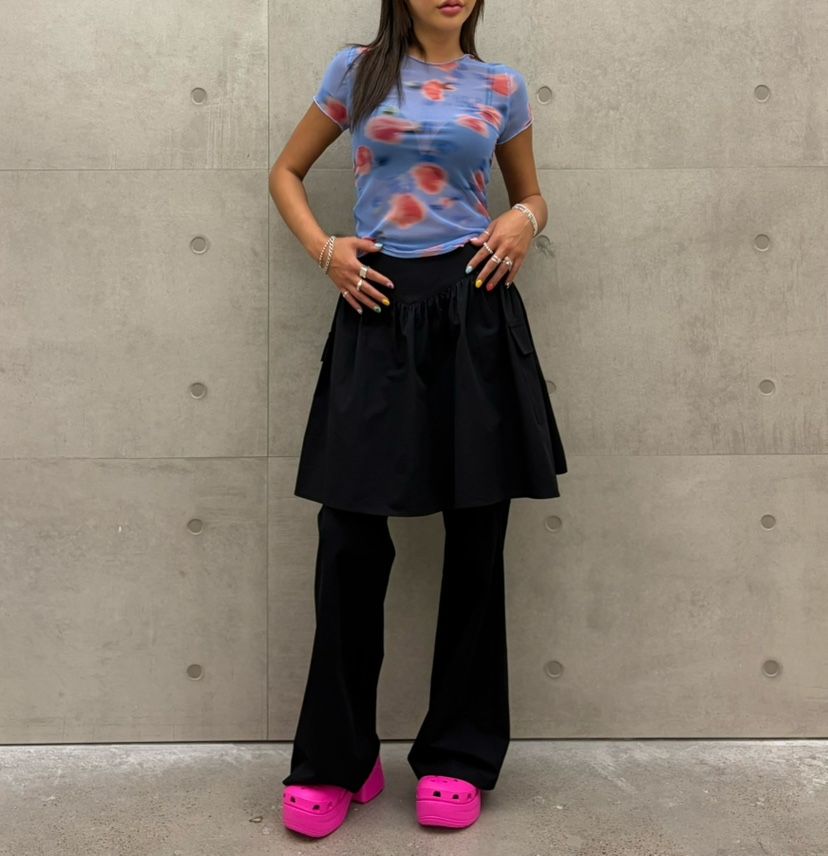 CUCUMBER韓國代購女裝新品推薦休閑時尚職業26春夏休閑褲喇叭CUCUMBER休閑褲