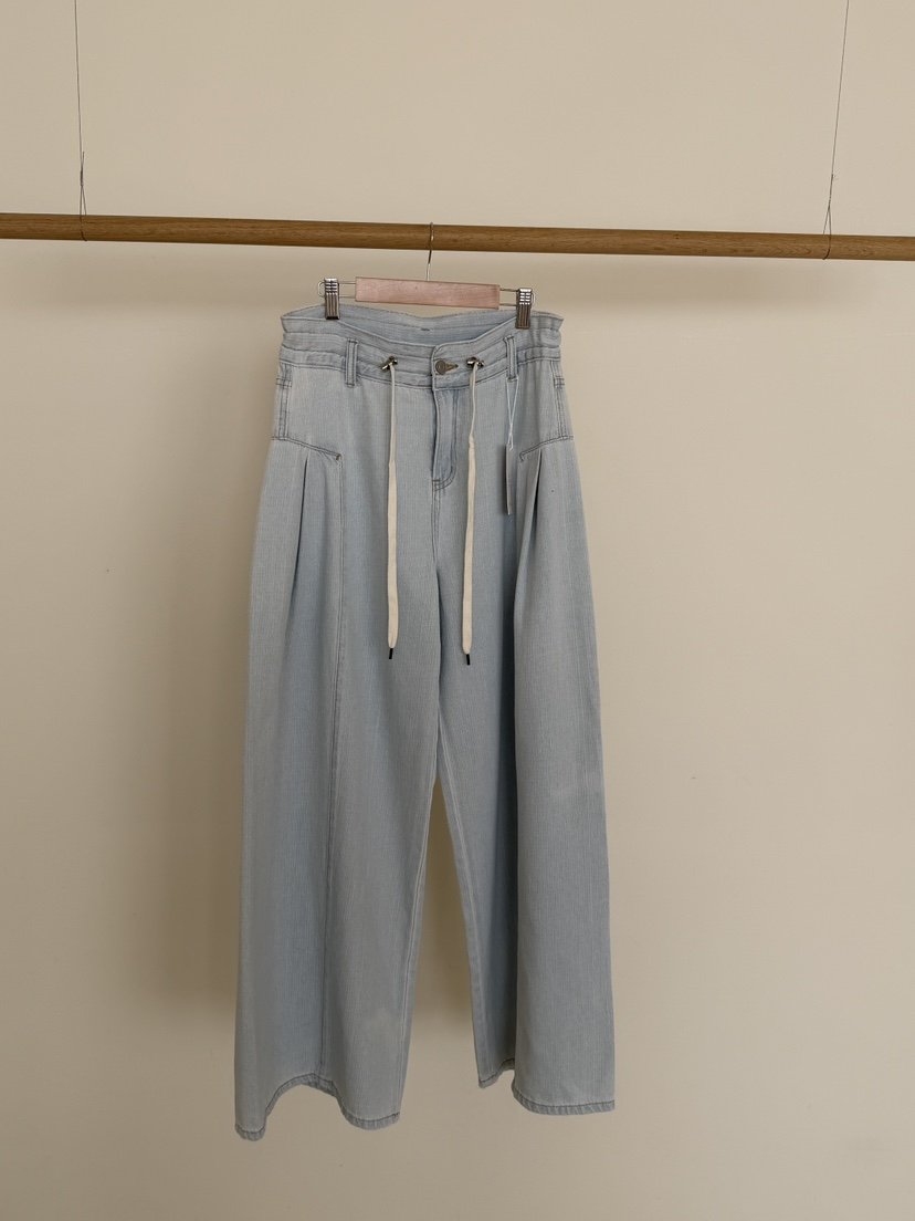 OURWAVE/OUR ROOM韓國代購女士新品職業熱賣牛仔褲闊腿褲Our Wave/Our Room牛仔褲