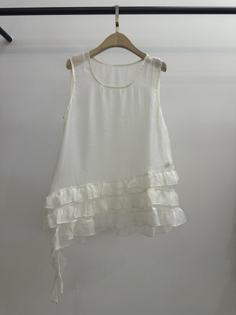 JENNY 1976韓國東大門直郵女士新款熱賣吊帶背心荷葉邊歐根紗JENNY 1976吊帶/背心