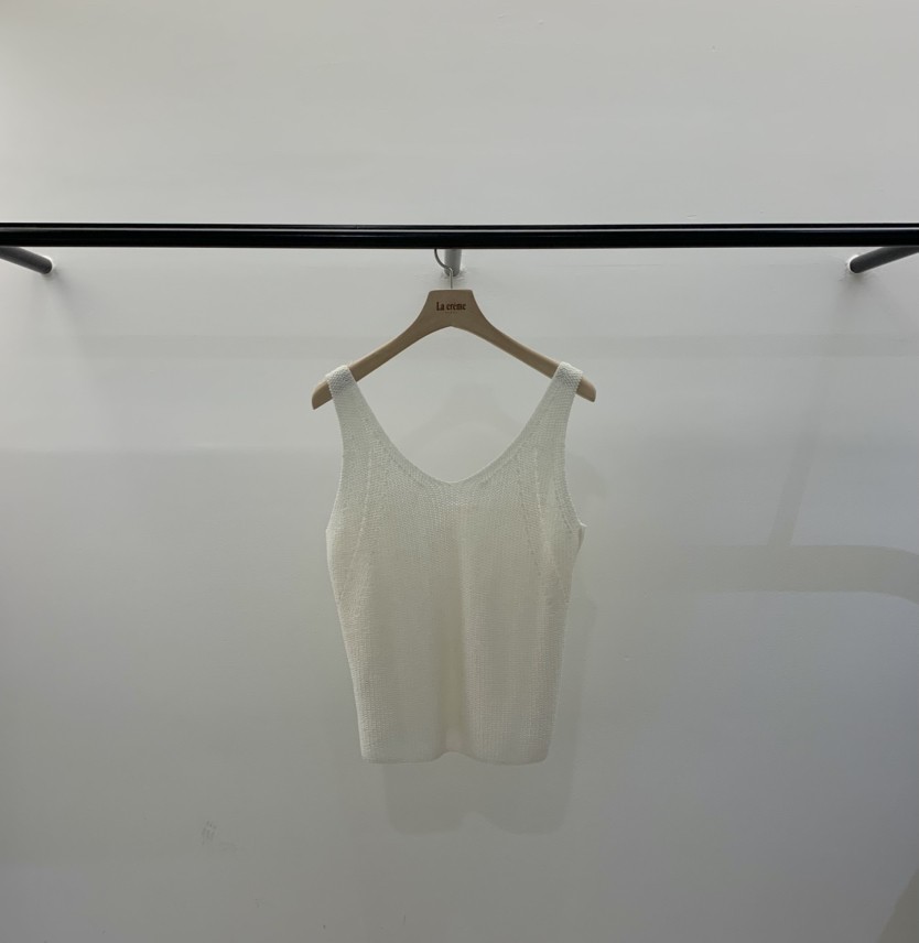 LA CREME韓國東大門直郵女裝新款職業熱賣吊帶背心亞麻雙面LA CREME吊帶/背心