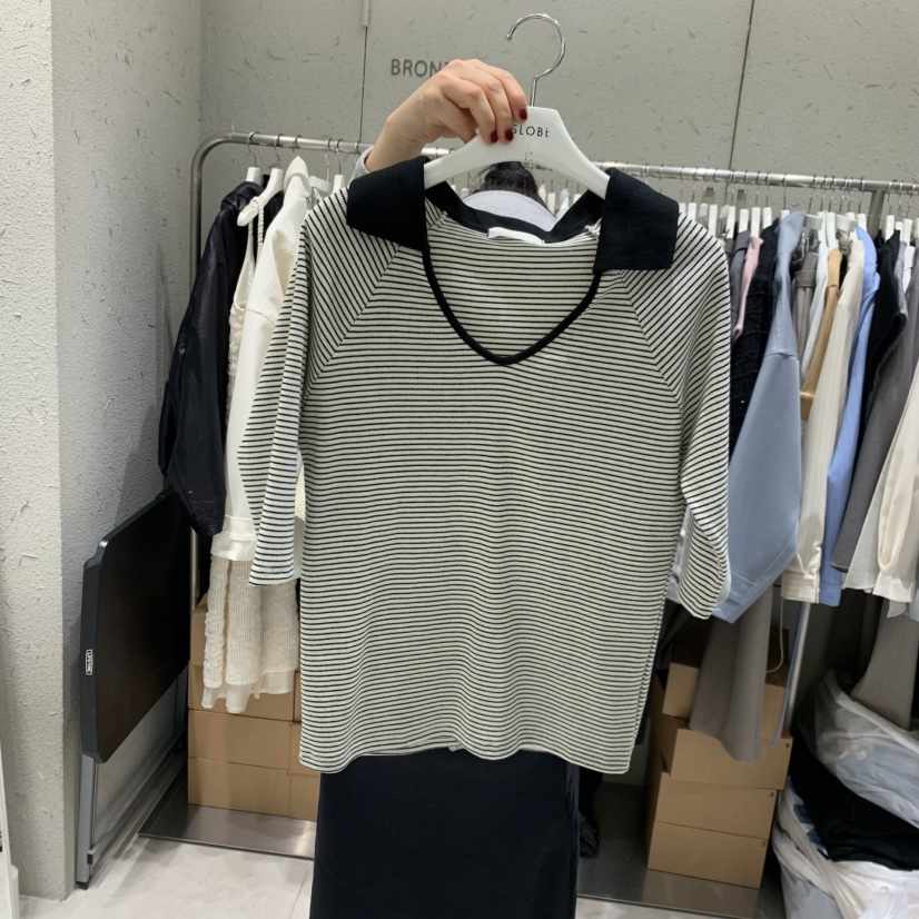 BRONZE東大門代購女士新款真品熱賣26春夏職業推薦T恤撞色BRONZET恤