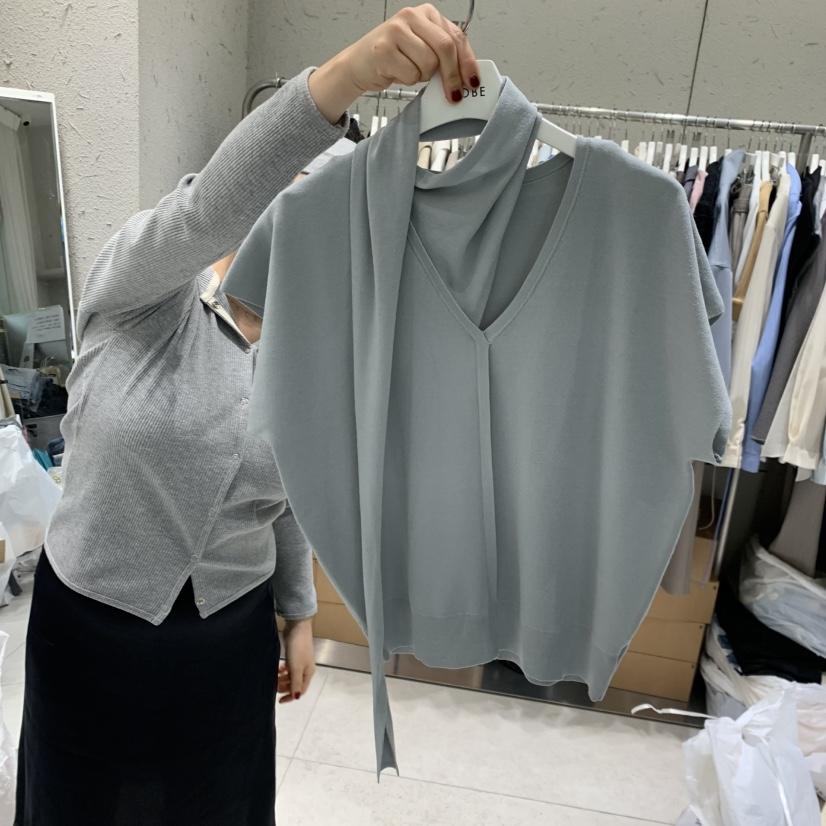 BRONZE韓國直郵女士新品時尚熱賣人氣真品職業針織衫圍巾BRONZE針織衫