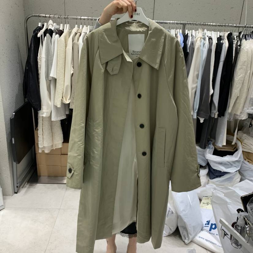BRONZE韓國直郵女士新款推薦職業真品26春夏休閑長款風衣BRONZE長款風衣